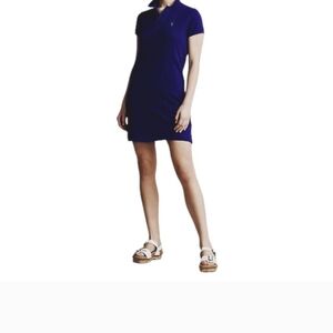 Ralph LAUREN Navy Blue Polo Dress Size L VERY GOOD CONDITION